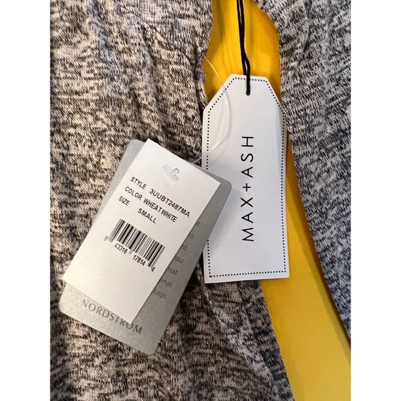 Max + Ash Knit Babydoll Mini Dress Womens S Gray Balloon Sleeve Waffle Knit NWT - Picture 5 of 7